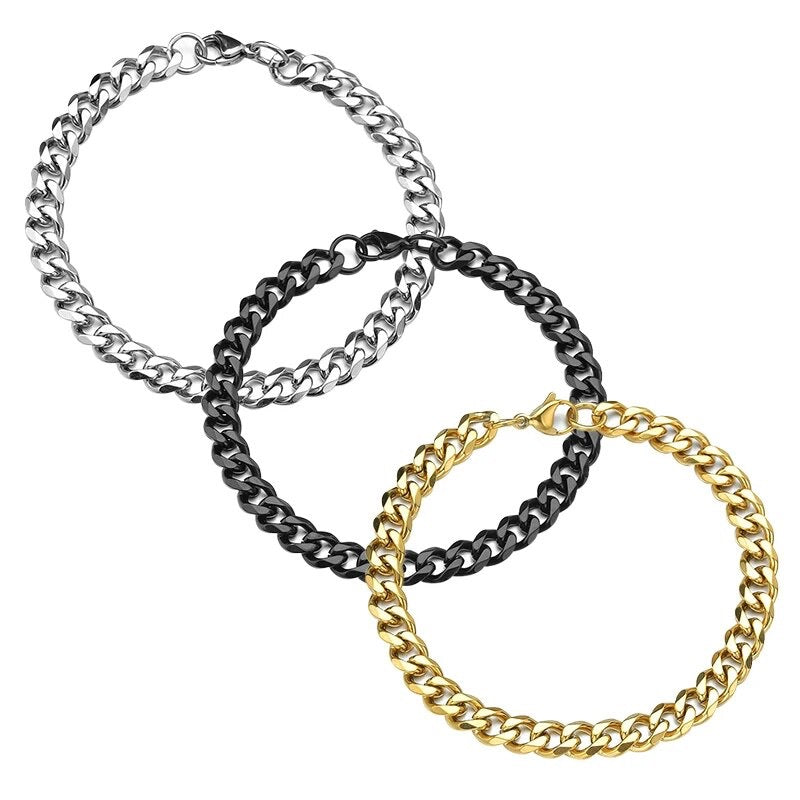 Stainless Steel Cuban Link Bracelet