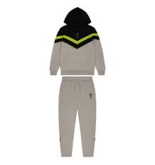 Trapstar Black/Green V stripe Tracksuit