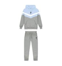 Trapstar Grey/Blue V stripe Tracksuit