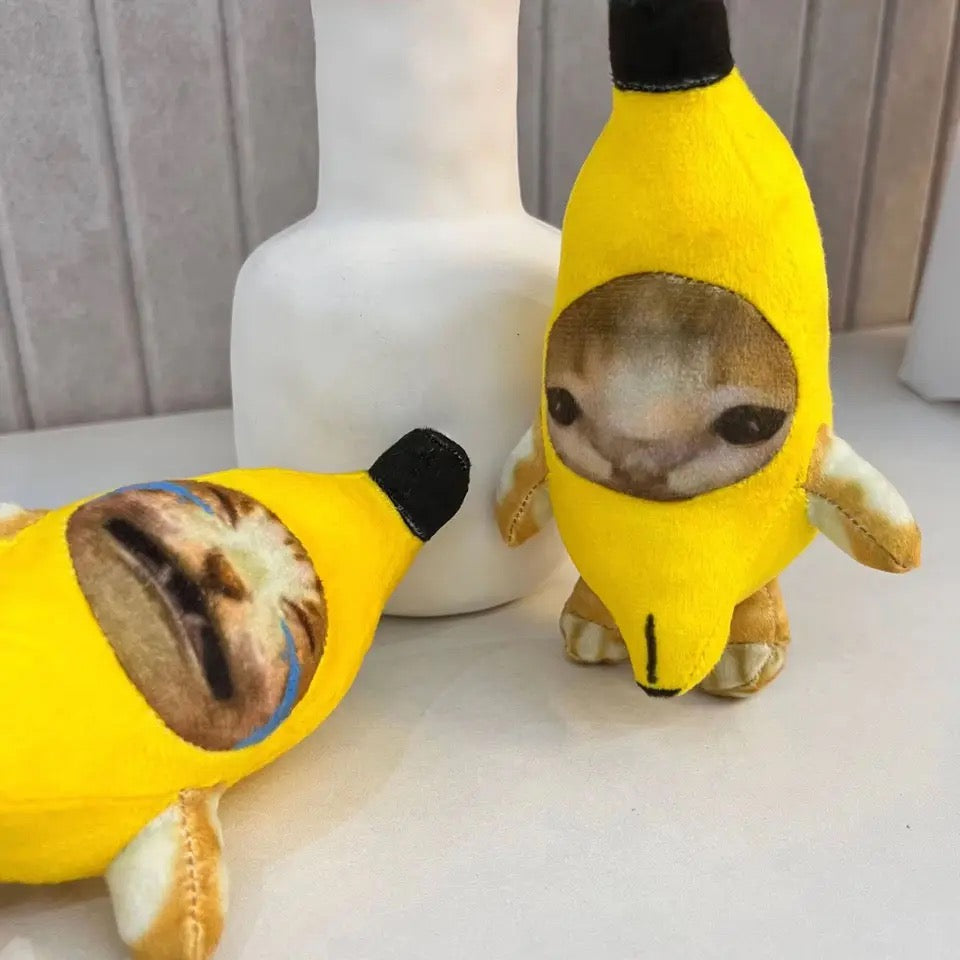 Banana Cat Keychain