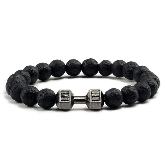 Volcanic Rock Dumbell Bracelet