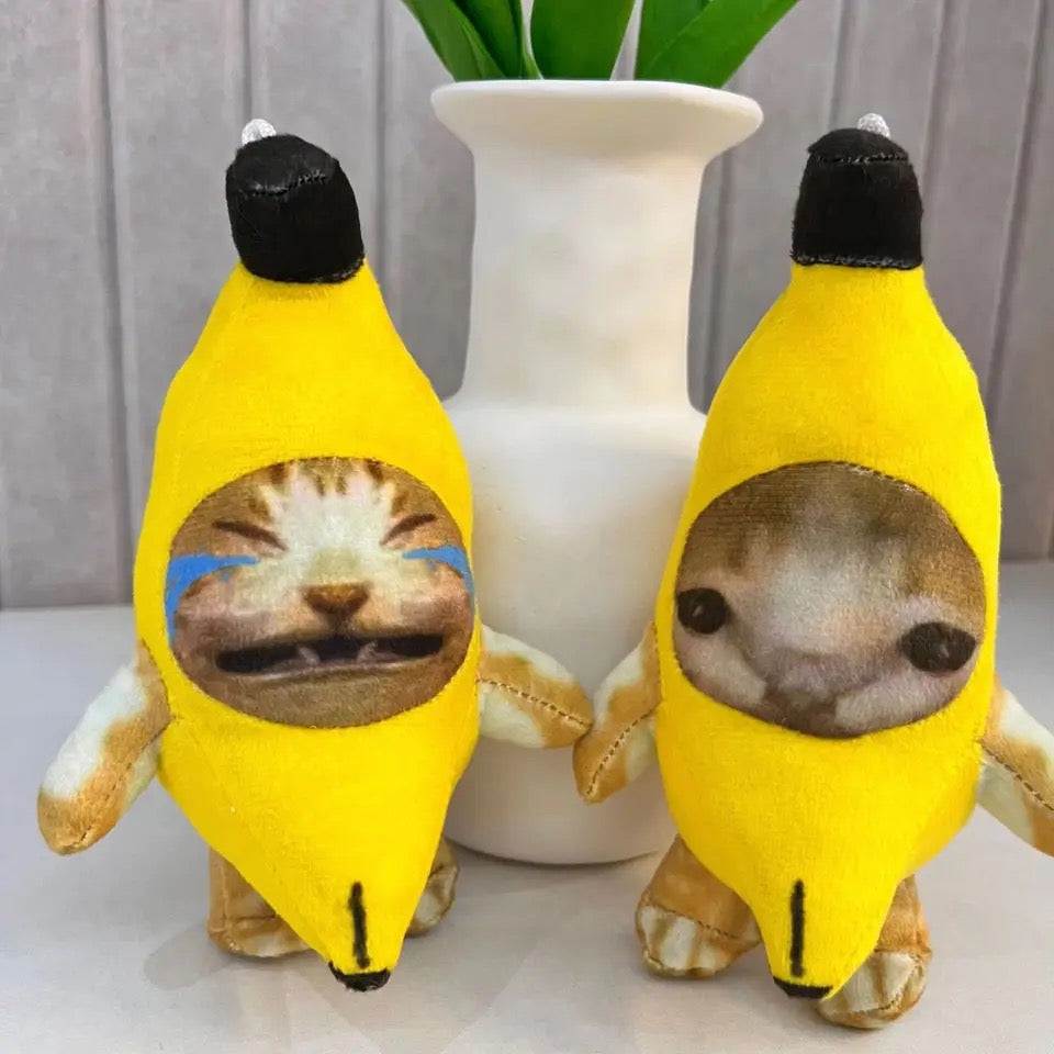 Banana Cat Keychain